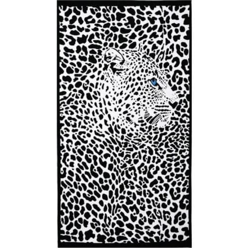 Extra Thick Bath Towel Outdoor Fashion Superfine Fiber Leopard Print Beach Towel with Soft and Water Absorption Bathroom Set