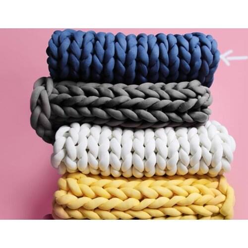Yarn Cloth Strips Coarse Wool Hand-woven Blanket Thread Is Machine Washable Without Lint Material
