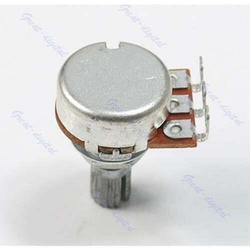A500K Potentiometer Splined Pot Electric Guitar Bass Effect Amp Tone Volume 15mm Shaft Parts