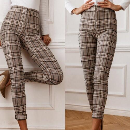 PYL Women's Plaid Trousers