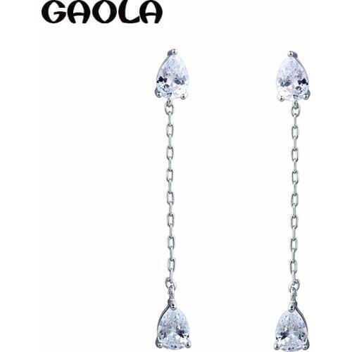 GAOLA Waterdrop Cubic Zircon Bridal Jewelry Wedding Gift Women Dangle Earrings Jewelry Gift GLE6581Y