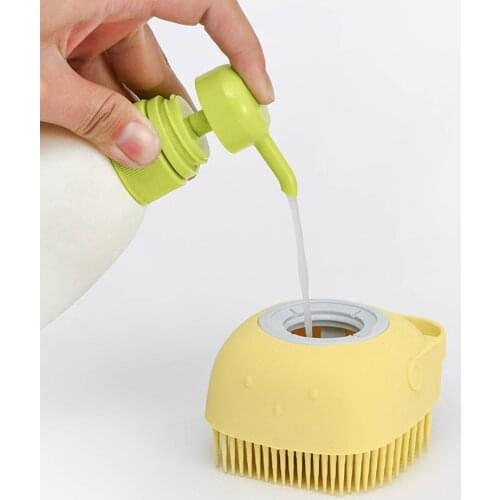 Silicone Pet Dog Shampoo Brush Bathing Glove Cat Massage Shower Brushes Soft Hair Scrub Bath Ball Dog Paw Cleaner Wash Supplies