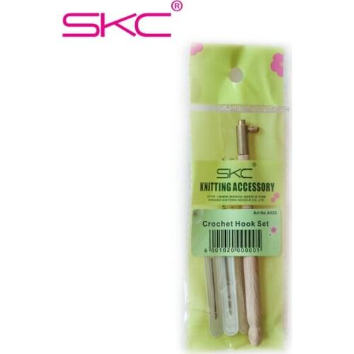 SKC Replaceable French Crochet Embroidery Beading Hook 3 In 1 Embroidery Tambour Crochet Hooks Set with 3 Needles Crochet Tools