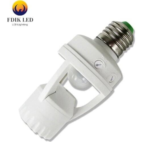 High Sensitivity PIR Human Body Motion Sensor LED Lamp With Control Switch Bulb Socket Suitable for E27 screw socket light bulbs