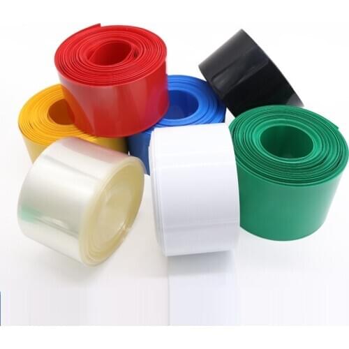 PVC Heat Shrink Tubing Width 66mm Diameter 42mm (for 18650 Batteries Wrap) -3/5/10 Meters