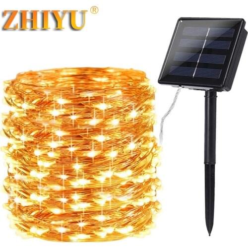 Outdoor Garland Solar Power Lamp Solar String Fairy Lights 20m 200LED / 10m 100 LED Waterproof Christmas For Garden Decoration