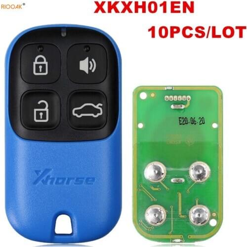 RIOOAK 10PCS/LOT XHORSE XKXH01EN Universal Remote Key 4 Buttons for VVDI Key Tool English Version locksmith tools