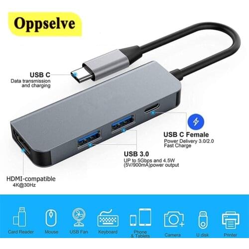 USB 3.0 Type-C Hub To HDMI-Compatible Adapter Multi-port USB C SD TF Card Reader HUB USB for MacBook Pro PC Computer Huawei Mate