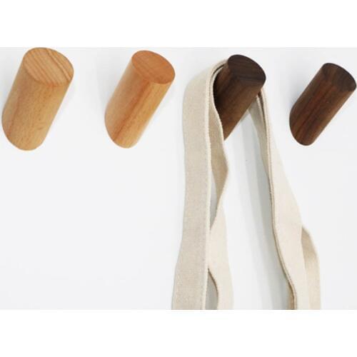 Hat Scarf Handbag Storage Rack Natural Wood Wall Mounted Clothes Hanger Multifunction Coat Hook Portable Clothes Hanger