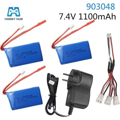 7.4V 1100mAh 25C Helicopter Li-Po Battery usb charger for WLtoys A949 A959 A969 A979 V912 V913 V353 k929 V262 L959 T23 T55 F45