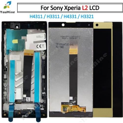 AAA Quality 5.5" For Sony Xperia L2 H4311 H3311 LCD Display + Touch Screen Sensor Digitizer Assembly Replacement For Sony L2 lcd