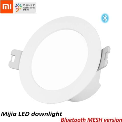 100% Xiaomi Mijia Smart Led Downlight Bluetooth Mesh Version Controlled By Voice Smart Remote Control Adjust Color Temperature