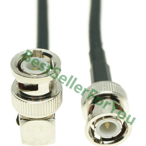 15/30/50/100cm BNC Male Right Angle to BNC Male straight RF Pigtail Cable RG58