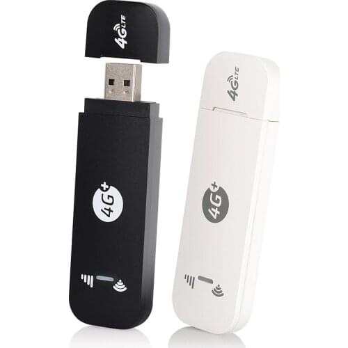 4G LTE USB Modem Mobile WiFi Hotspot with SIM Card Slot 150Mbps DL 50Mbps UL Max 10 Devices External Antenna Ports US/EU Version