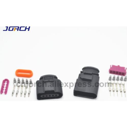 5 Sets 5pin 1.5mm waterproof female male VW Audi wire connector 1J0973705 automotive electrical connectors plug 1J0 973 705