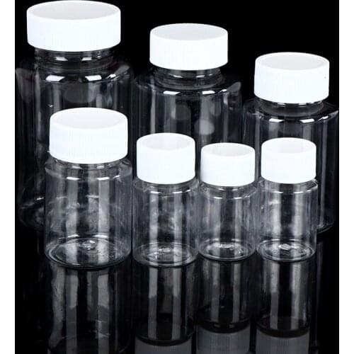 5pcs Refillable Bottles 15ml/20ml/30ml/50ml/100ml/150ml/200ml Plastic PET Clear Empty Seal Bottles Container