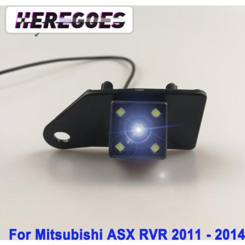 Car 4LEDS Night Vision Backup Rear View Rearview Reversing Camera Waterproof Parking For Mitsubishi ASX 2011 2012 2013 2014 RVR