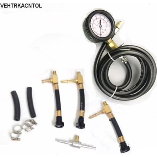 Fast Connetion Car Fuel Pressure Gauge Car Injection Tester Meter With 6.3 7.89 9.49 Connector