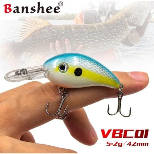 Banshee Mini Crankbaits Fishing Lure Wobblers For Pike Perch Sudak Trout Rattleing Trolling Artificial Bait Hard Small 42mm 5.2g
