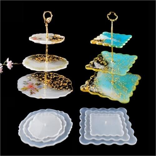 DIY Big Tray Silicone Mold Sweet Home Fluid Artist Making 3 Layer Irregular Coaster Epoxy Resin Art Supplies Epoxy Resin Molds