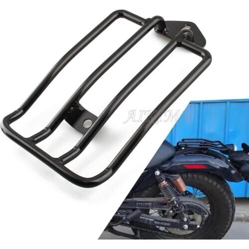 Motorcycle Black Rear Solo Seat Fits Luggage Rack Support Shelf For Harley Sportsters XL Iron883 48 XL1200 2015 2016 2004-2018