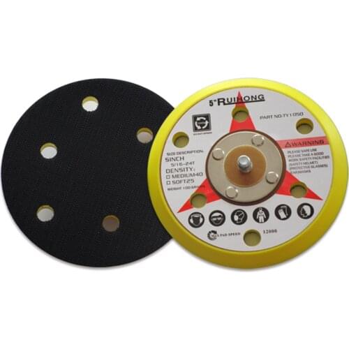 Parts Sanding Disc 6-Holes Flocking Backing Pad Polyurethane Polishing
