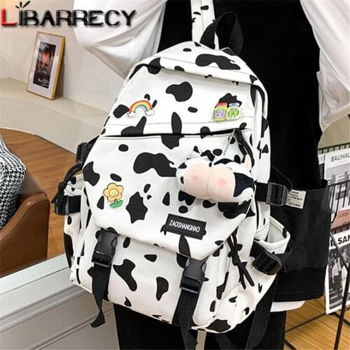 Animal Pattern Designer Womens Backpack Fashion Cute Pendant Design Ladies Student Schoolbag Casual Teenager Laptop Backpack