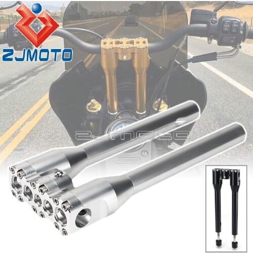 For Harley Dyna Bobber Custom 6''-12'' 13'' Rise Tall Motorcycle Handlebar Riser Up Clamp Kit Fit 1in 25mm Handle Bars Universal