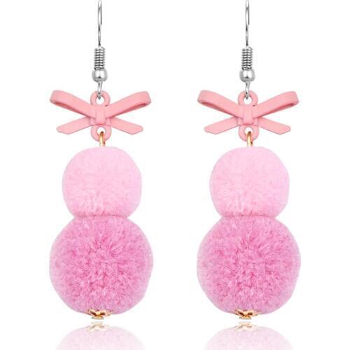 HC Lovely Butterfly Long Drop Earrings Women Cute Ball Handmade Earrings Fashion Korean Style Earrings Charm Jewelry Earrings F