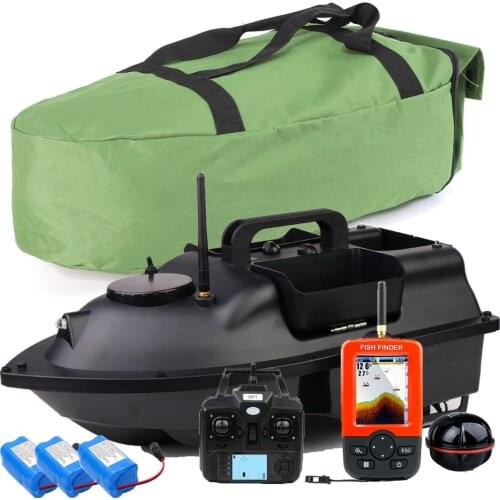500M GPS RC Fishing Bait Boat 3 Hoppers Speed Fishing Bait Boat Carp Hook Post Boat With Camo Handbag 5200 mha Spare Batteries