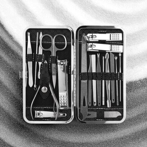 19PCS Nail Clipper Kit Manicure Set Pedicure Sets Nail Clipper Professional Set Nail Cutter Manicure Kit Tools for Manicure Tool