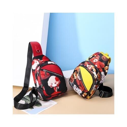 New ladies fashion printed chest bag fanny pack 2019 shoulder bag waterproof nylon bag crossbody bag nerka pochete