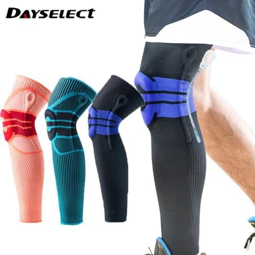 Dayselect Extended Basketball Compression Knee Pads Spring Support Sports Kneepad Non-slip Fitness Gear Volleyball Brace Protect