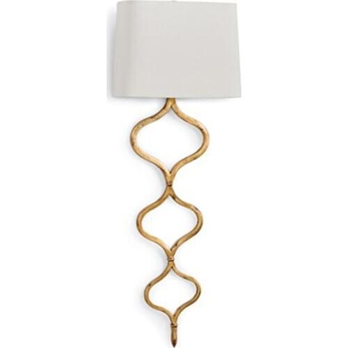 XL Star hotel gold Wall Lighting large LED wall sconce for Living room Bedroom Cloth shade Wall Lamp Bedside Corridor H 85CM