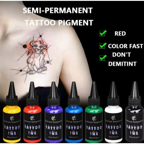 New 30ml Color mixing Tattoo Ink Semi Permanent Natural Plant Pigment Makeup Professional Tattoos Ink Pigment For Body Art Paint