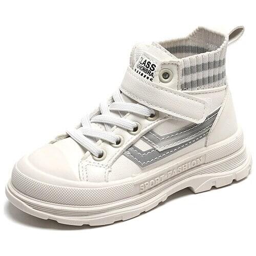 2021 Autumn Childrens Soft-soled Leather Boots Boys and Girls British Style Martin Boots Kids Short Boots Back To School Shoes