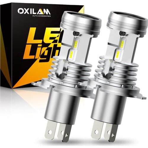 OXILAM 2Pcs 16000Lm Canbus No Error H4 LED Turbo Head Lights Car Bulb 9003 LHi/Lo Headlamp Wireless Headlight with Fan Auto Lamp