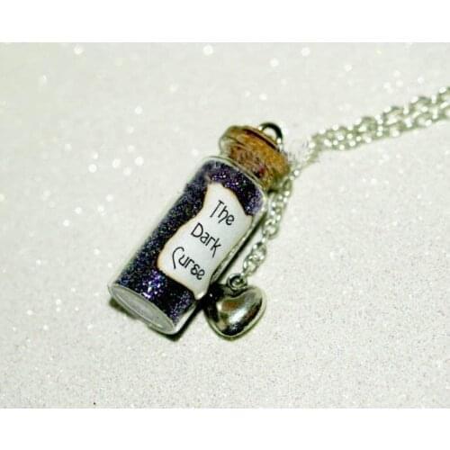 12pcs/lot Dark Curse Necklace, Heart or Cauldron Charm Regina Evil Queen Rumplestiltskin ABC Storybrooke Once Jewelry