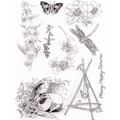 17*23CM Hot sale Grilled Transparent Clear Stamps / Silicone Seals Roller Stamp for DIY scrapbooking photo album/Card Making