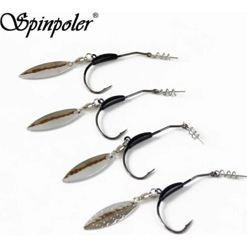 Spinpoler Metal Spoon Hooks Hard Lure 3pcs/Lot Artificial Bass Hard Steel Hook 2g 3g 4g 7g For Bass Trout Pesca Fishing Tackle