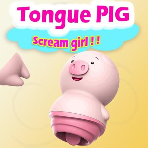 Nipple massager Sex toy women female masturbation clit stimulator cute pig tongue licking vibrator sex Toys accessories store18