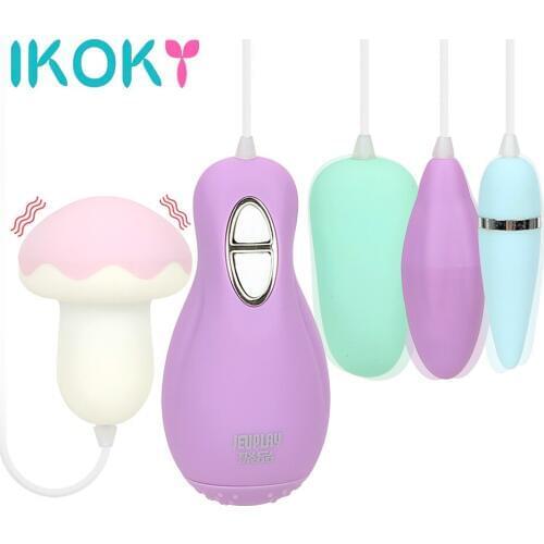 IKOKY Clitoris Stimulation Jumping Egg Silent Waterproof Vibrator Adult Games Sex Toys For Women 30 Speed Female Masturbation
