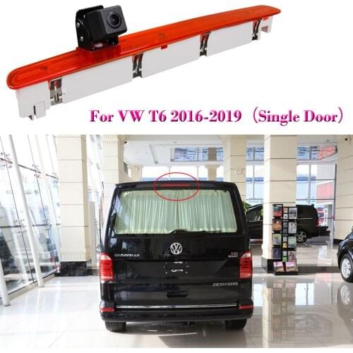YAZH Car 3rd Brake Light Rear View Reverse Back Up Parking Camera for VW T6 2016-2019 Single Door Night Vision Waterproof