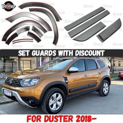 Guard of wheel arches and doors for Dacia Duster 2018- / Renault Duster 2021- ABS plastic accessories plate car styling molding