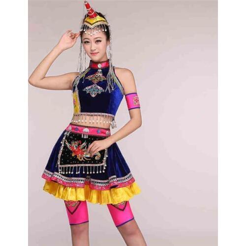Chinese Folk Dance She Nationality Ethnic group dance costume Women