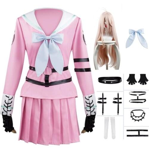 Miu Iruma Cosplay Costume Danganronpa V3 Cosplay School Uniform And Wig Anime Cosplay Halloween Costume For Women Girls
