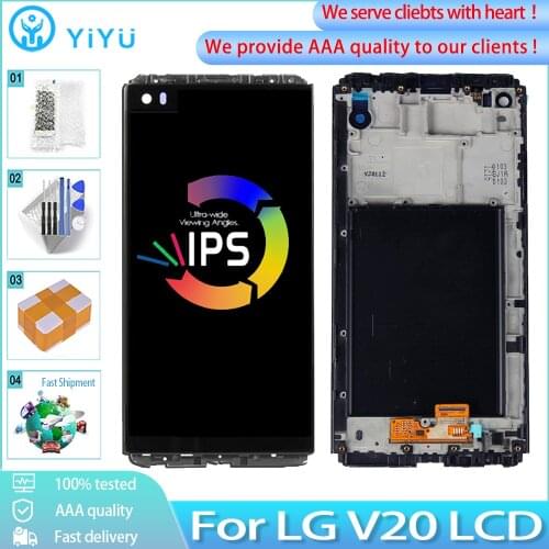 5.7" Original LCD For LG V20 VS995 VS996 LS997 H910 LCD Touch Screen With Frame Display Digitizer Panel Assembly Replacement