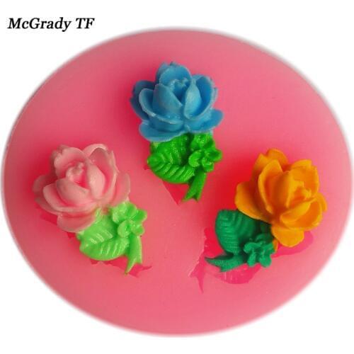 1Pcs 3D Flower Silicone Cake Mold Cake Chocolate Soap Sugar Craft Mold Cutter Silicone Tools DIY Cupcake Molds Cake Tools