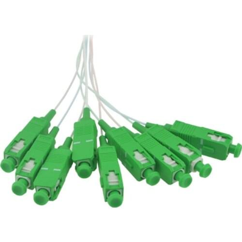 100 PCS/Lot PLC Optical Splitter SC APC 1m 1X8 FTTH Fiber Optic Splitter FBT Optical Coupler Singlemode Steel Pipe Free Ship