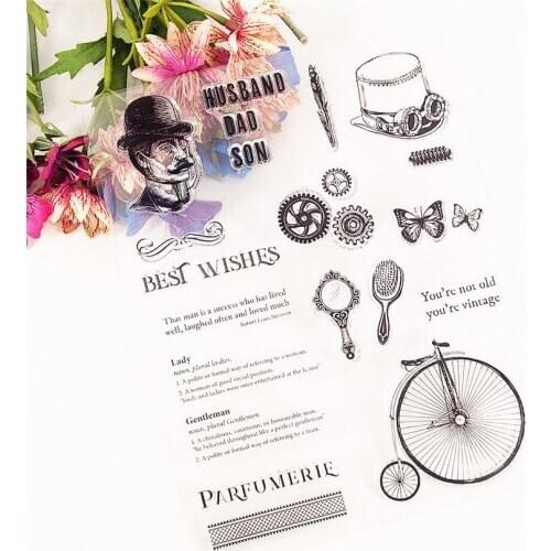 15.5*20CM Hot sale mirror Transparent Clear Stamps / Silicone Seals Roller Stamp for DIY scrapbooking photo album/Card Making